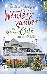 a book cover with a house and a christmas tree