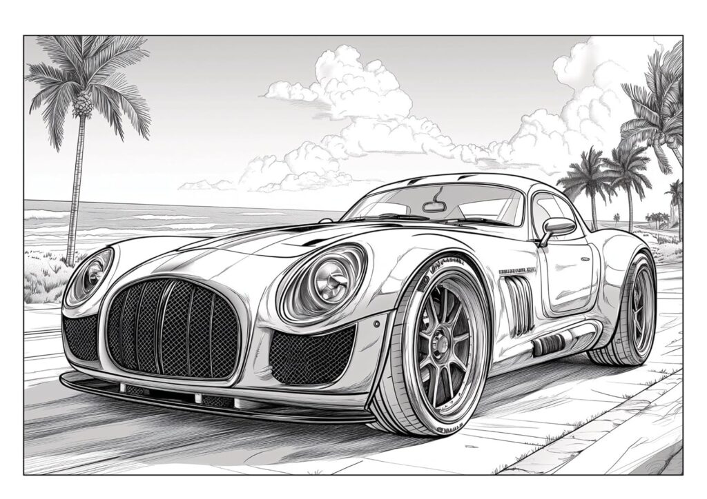 "Auto Malbuch für Kinder ab 6 Jahren - Coole Sportwagen" von Mickey Müller 13 Auto Malbuch