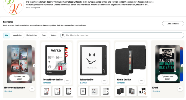 Die Amazon Seite von Der Krimi und mehr Blog